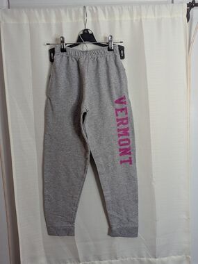 Jerzees Gray Sweatpants with Pink Vermont Side Print